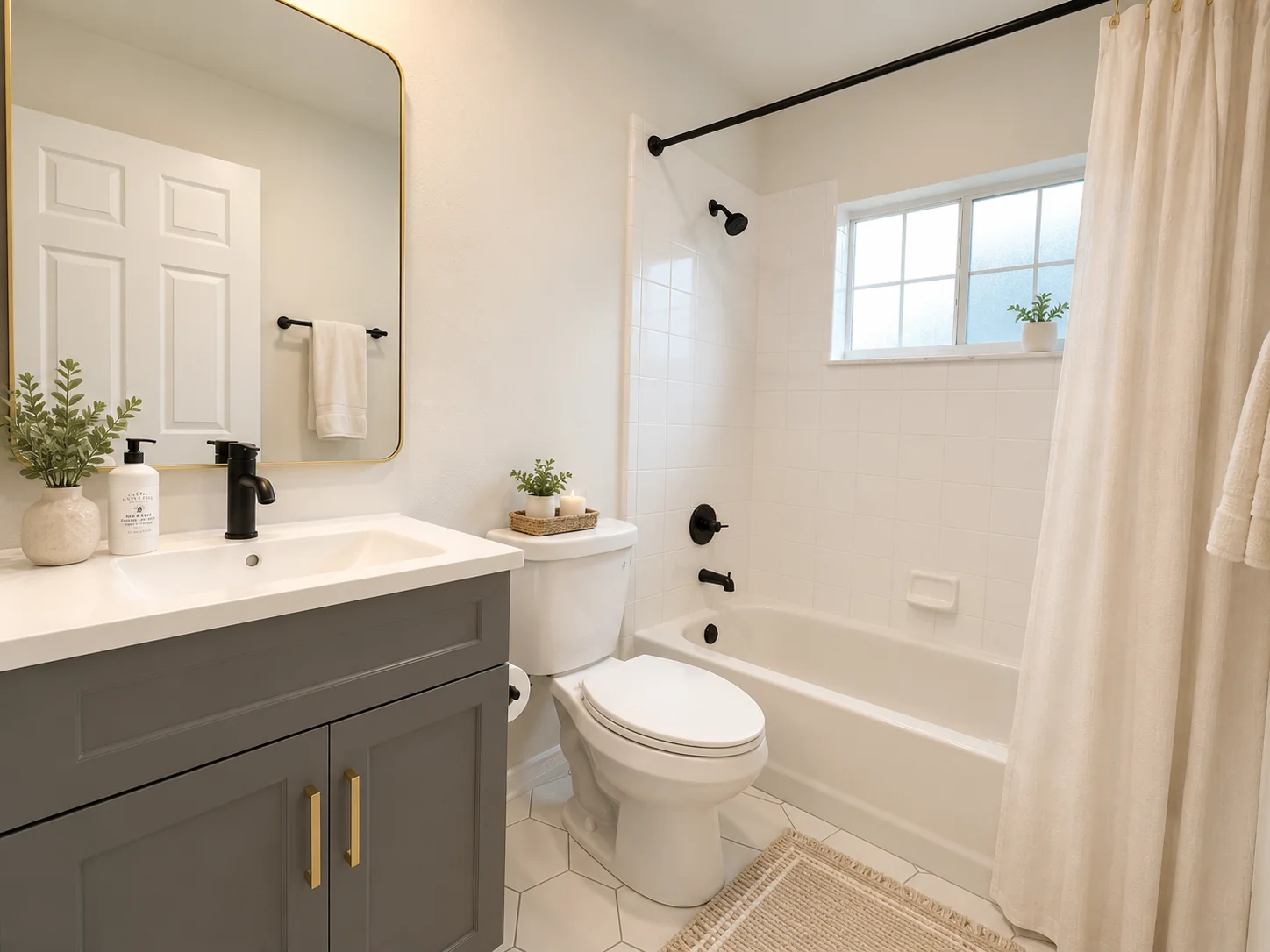 Remodeled guest bathroom
