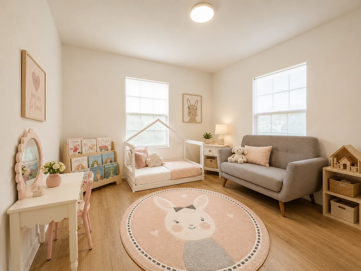 Third bedroom shown with flexible staging